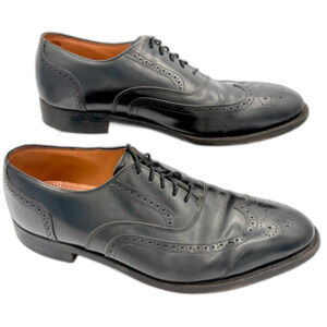 Johnston & Murphy Optima Oxford Black Leather Wingtip Brogue Men’s 11.5 B
